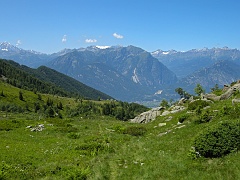 Si distinguono le  baite dell'Alpe Campo